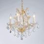 Saint Mossi Crystal Maria Therese Gold Chandelier Lighting 4 Lights H17” W18''