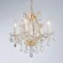 Saint Mossi Crystal Maria Therese Gold Chandelier Lighting 4 Lights H17” W18''
