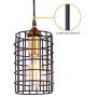 CHICLUX Plug in Pendant Light, Metal Cage Ceiling Lighting with On/Off Switch Oil-Rubbed Dark Bronze Hanging Light Fixture for Farmhouse Dining Room Living Room