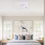 Helych Modern Ceiling Light LED Square Ceiling Lights Flush Mount Ceiling Lamp 27W Warm White 3000K Ceiling Lighting for Kitchen Bedroom Hallway Entry Dining Room White