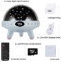 Baby Night Light and Sound Machine Star Projector Night Light for Kids Girls Boys Children Infant Toddler Sleep Soother Nursery Bedroom Bedside Lamp with Music Adapter Timer Remote Contro