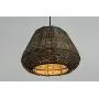 LITFAD Retro LED Pendant Lighting Lodge Style Bucket Hanging Lamp Weave Rattan 1 Light Ceiling Pendant Light in Brown for Coffee Shop Dining Room Restaurant - 13.5'' (34.6 cm)