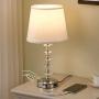 Touch Crystal Lamp for Bedroom with USB Ports, Kakanuo White USB Bedside Table Lamp Nightstand Lamp, 3 Way Dimmable Crystal Touch Lamp for Bedroom, Living Room and Office (LED Bulb Included) Touch Crystal Lamp for Bedroom with USB Ports, Kakanuo White USB Bedside Table Lamp Nightstand Lamp, 3 Way Dimmable Crystal Touch Lamp for Bedroom, Living Room and Office (LED Bulb Included)
