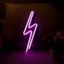 LED Lightning Bolt neon Signs for Wall Decoration Battery and USB Operated Aesthetic Room Decor neon Sign neon Lights for Kids Room, Bar, Living Room, Christmas, Party, Wedding, Halloween(Pink)