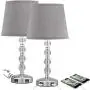 Touch Control 3 Way Dimmable Cute Crystal Table Lamp with 2 USB Charging Ports, Acaxin 17Inch Bedside Light with Mordern Gray Shade, Small Bed Lamp for Bedroom, Living Room, Guest Room(Bulb Included) Touch Control 3 Way Dimmable Cute Crystal Table Lamp with 2 USB Charging Ports, Acaxin 17Inch Bedside Light with Mordern Gray Shade, Small Bed Lamp for Bedroom, Living Room, Guest Room(Bulb Included)
