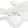 Honeywell 50508-01 Palm Island 52-Inch Tropical Ceiling Fan with Cased White Bowl Light, Five Palm Leaf/Wicker Blades, Indoor/Outdoor, White