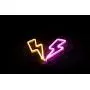Warm White LED Lightning Bolt neon Signs for Wall Decoration Battery and USB Operated Aesthetic Room Decor neon Sign neon Lights for Kids Room, Bar, Living Room, Christmas, Party, Wedding, Halloween