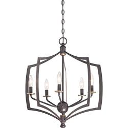 Minka Lavery Chandelier Pendant Lighting 4375-579, Middletown Dining Room, 5 Light, Bronze