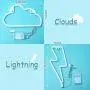 Neon Lights Blue Cloud Neon Lights and Warm White Neon Lights Combination Decorating Neon Signs Light USB/Battery Powered Neon Light Signs Neon Night Light for Wall Home Living Room Christmas