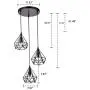 Dazhuan Antique Metal Pendant Lighting Fixtures Rustic Chandeliers Lamps with 3 Lights