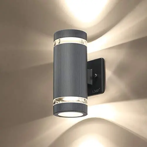 LMP LED Porches Up and Down Lights Outdoor Wall Light,Body in Aluminum Waterproof Outdoor Wall Lamps,3000k 5W with Certificate ETL 1 Pack… LMP LED Porches Up and Down Lights Outdoor Wall Light,Body in Aluminum Waterproof Outdoor Wall Lamps,3000k 5W with Certificate ETL 1 Pack…
