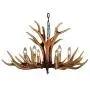 EFFORTINC Antlers Vintage Style Resin 6 Light Chandeliers, American Rural Countryside Antler Chandeliers,Living Room,Bar,Cafe, Dining Room Deer Horn Chandeliers