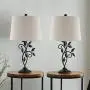 Maxax Traditional Table Lamp with Linen Fabric Shade Set of 2 for Living Room and Bedroom, Black Maxax Traditional Table Lamp with Linen Fabric Shade Set of 2 for Living Room and Bedroom, Black