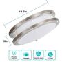 Drosbey 50W Flush Mount Ceiling Light Fixture, Kitchen Light Fixtures, Dimmable, LED Lights for Bedroom, Bathroom, Living Room, Garage, 14.5 inch, 5000 Lumens, 5000K Daylight White