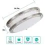 Drosbey 50W Flush Mount Ceiling Light Fixture, Kitchen Light Fixtures, Dimmable, LED Lights for Bedroom, Bathroom, Living Room, Garage, 14.5 inch, 5000 Lumens, 3000K Warm White