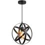 Industrial Metal Spherical Pendant Light, Rustic Chandelier Vintage Hanging Cage Globe Ceiling Light Fixture for Kitchen Island Dining Room Farmhouse Entryway Foyer Table Hallway