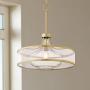 Layne Antique Brass Pendant Light 19'' Wide Modern Silver Organza Clear Glass Fixture for Kitchen Island Dining Room - Possini Euro Design Layne Antique Brass Pendant Light 19'' Wide Modern Silver Organza Clear Glass Fixture for Kitchen Island Dining Room - Possini Euro Design