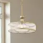 Layne Antique Brass Pendant Light 19'' Wide Modern Silver Organza Clear Glass Fixture for Kitchen Island Dining Room - Possini Euro Design
