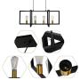 PUZHI HOME Modern Pendant Lighting 4-Light Farmhouse Chandeliers Kitchen Island Pendant Lighting Modern Hanging Diningroom Lamp for Kitchen Farmhouse Dining Room