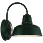 Urban Barn Rustic Farmhouse Outdoor Wall Light Fixture Green Steel Gooseneck Arm 11 1/4'' for Exterior House Porch Patio - John Timberland