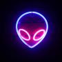 Wanxing Alien Neon Signs LED Neon Wall Sign Pink Blue Neon Lights for Bedroom Kids Room Hotel Shop Restaurant Game Office Wall Art Decoration Sign Party Supply Gift (Pink Blue)