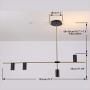 BOKT Dining Room Pendant Light Fixture Modern Industrial Linear Pendant Light Contemporary Chandelier for Living Room, Kitchen Island, Gold Finish and Black Shade (4heads)