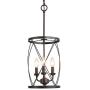 ISURAUL Industrial Chandeliers Foyer Pendant Light Hanging Fixture for Dining Room, Adjustable Height, Bronze Finish with Thin Metal Shade