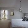 HMVPL Pendant Lighting Fixtures, Black Farmhouse Hanging Chandelier Lights with Glass Shade, Mini Industrial Ceiling Lamp for Kitchen Island Dining Room Over Sink Hallway Bedroom