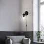 TeHenoo Plug in Wall Lamp with Seeded Glass,Retro Industrial Wall Sconce Light with on/Off Switch for Living Room,Bedroom,Bar,E26 Base