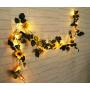 FLCSIed 2 AA Batteries Powered 20 LED Silver String Fairy Lights with Sunflowers and Timer Function, Warm White