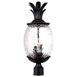 Acclaim 7517BK Lanai Collection 3-Light Post Mount Outdoor Light Fixture, Matte Black