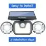 Solar Security Lights,Wellwerks 3 Head Motion Sensor Lights 83 LED Flood Lights Outdoor with 360° Rotatable IP65 Waterproof for Front Door Yard Garden Garagey, 2 Pack Solar Security Lights,Wellwerks 3 Head Motion Sensor Lights 83 LED Flood Lights Outdoor with 360° Rotatable IP65 Waterproof for Front Door Yard Garden Garagey, 2 Pack