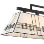 Corvallis Black Large Linear Island Pendant Chandelier 46'' Wide Modern Tiffany Style Art Glass 2-Light Fixture for Kitchen Island Dining Room - Robert Louis Tiffany
