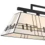 Corvallis Black Large Linear Island Pendant Chandelier 46'' Wide Modern Tiffany Style Art Glass 2-Light Fixture for Kitchen Island Dining Room - Robert Louis Tiffany
