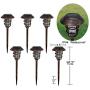 6 Pack Solar Lights Outdoor Decorative, Warm Glow Garden Stakes, Waterproof Sun Powered LED Landscape Lighting for Pathway, Yard, Path, Lawn Decor (Copper)