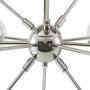 Ink+Ivy Paige Twelve Modern Chandeliers-Height Adjustable, Plated Finish, Glass Sphere Shades Pendant Sputnik Ligthing Lamp Ceiling Dining Room Lighting Fixtures Hanging, LED Compatible, Silver
