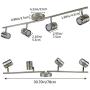 DLLT Led Track Light,Complete Track Lighting Kits, Flush Mount Ceiling Spot Lights gu10 Bulbs(Included) for Kitchen, Dining Room, Bedroom, Hallway, 4 Lights-Warm Light