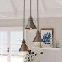 Zeyu 3-Light Pendant Hanging Light, Industrial Cluster Pendant Lighting for Kitchen Island, Oil Rubbed Bronze Finish with Metal Shade, ZY26-3 ORB