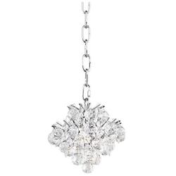 Essa Chrome Crystal Mini Pendant Light 8'' Wide Modern Fixture for Kitchen Island Dining Room - Vienna Full Spectrum