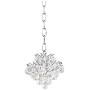 Essa Chrome Crystal Mini Pendant Light 8'' Wide Modern Fixture for Kitchen Island Dining Room - Vienna Full Spectrum