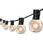 VAVOFO Outdoor String Lights with G40 Globe Bulbs, Waterproof Backyard Patio Lights, Hanging Indoor Outdoor String Lights for Bistro Deckyard Cafe Gazebo Porch Garden Party (Black, 25)