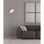Adesso Swivel Floor Lamp – White Plastic Shade, Smart Outlet Compatible 1 Bulb Lighting Equipment. Home Decor Accessory