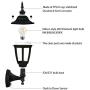 FUDESY Outdoor Dusk to Dawn LED Wall Lantern,Plastic Material Anti-Corrosion Black Porch Sensor Light with LED Edison Filament Bulb,(1-Pack) Exterior Mount Lanterns for Porch, Garage,FDS2542EPSB1