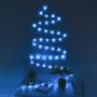 Hopolon Outdoor Rope String Lights, 4.5V Safety UL Plug Powered Waterproof Tube Light with 100 LED, 33 feet 8 Modes Copper Fairy Lights for Garden Fence Patio Yard Wedding Christmas Hall (Blue)