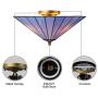 SUSUO Minimalist Blue Stained Glass Flush Mount Ceiling Fixture Art Deco Ceiling Light for Bedroom Dining Room Hallway Kitchen SUSUO Minimalist Blue Stained Glass Flush Mount Ceiling Fixture Art Deco Ceiling Light for Bedroom Dining Room Hallway Kitchen
