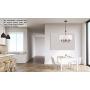 Kira Home Quinn 21'' Traditional 5-Light Chandelier + White Linen Drum Shade, Oil-Rubbed Bronze Finish