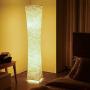 Floor Lamp, CHIPHY 61 Dimmable Tall Lamp for Living Room, 3 Levels Adjustable Brightness 12W/2 LED Bulbs(2400 LM, 100W Equivalent) and White Fabric Shade, Modern and Contemporary for Bedroom