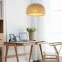 TFCFL Rattan Ceiling Wicker Shade Bar Pendant Light Fixtures Hollow Retro Bamboo Chandelier E27 Farmhouse Hanging Ceiling Lamp for Dinging Room Living Room, Bedroom, Leisure Venue