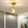 Modo Lighting Moravian Star Light Modern Flush Mount Ceiling Light Fixture for Bedroom Kitchen Living Room Dining Room Hallway Stairway E26 (Gold)