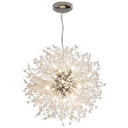 LightInTheBox Modern Electroplated Globe Chandeliers Firework Led Vintage Pendant Lights Living Room Dining Room G9 Christmas Decoration (Chrome, Warm White)